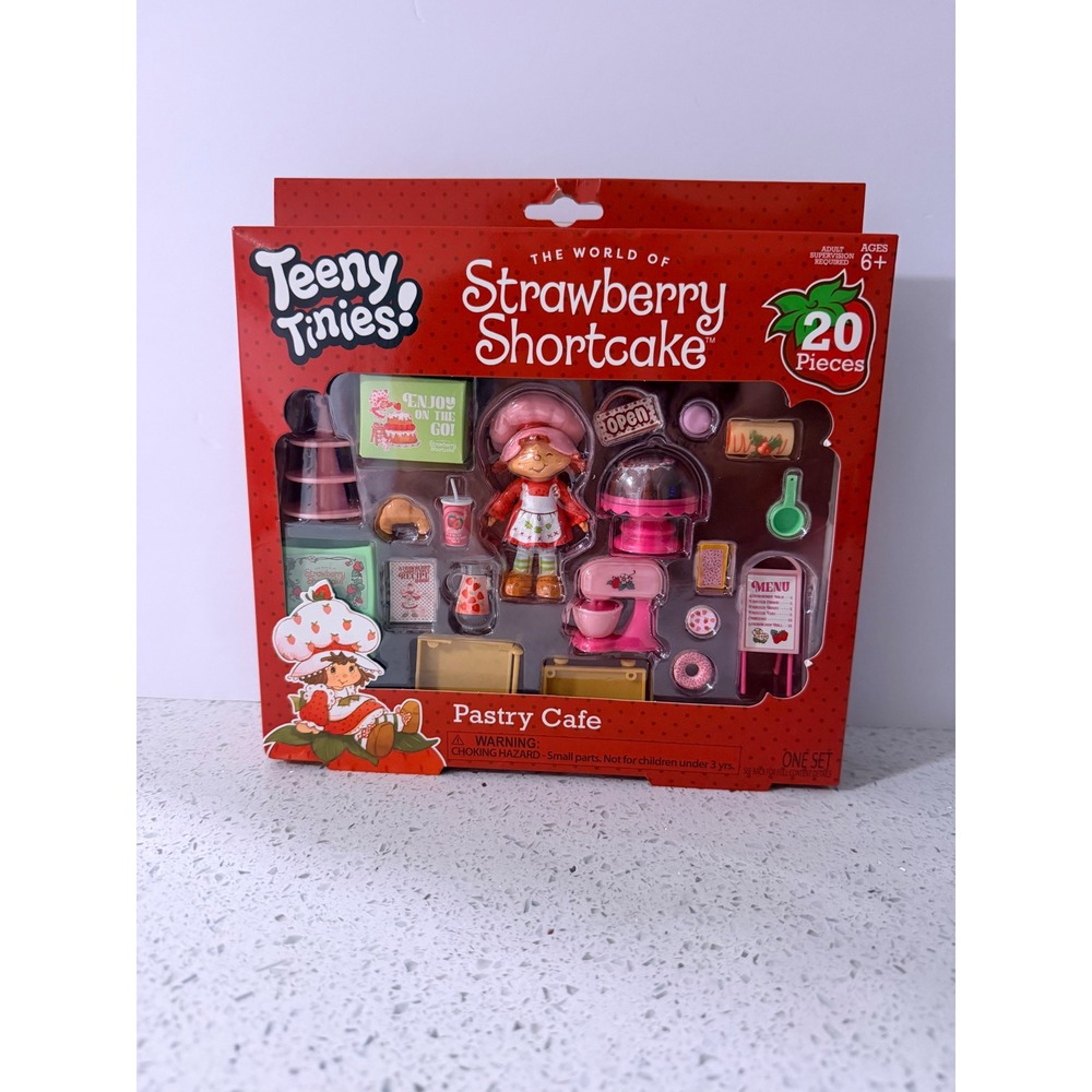 Strawberry Shortcake Teeny Tinies Pastry Cafe Playset 20 Pieces New 9205052
